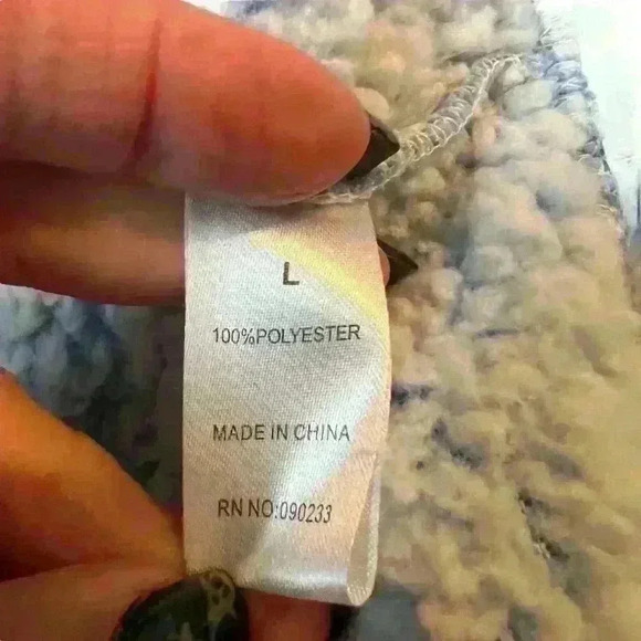 Pac Sun Sz L Simone Sherpa Henley Cropped Cozy Comfy - Picture 6 of 15